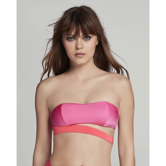 Agent Provocateur Teri Pink Orange Bikini Top AP3 Medium NWT - Picture 1 of 12
